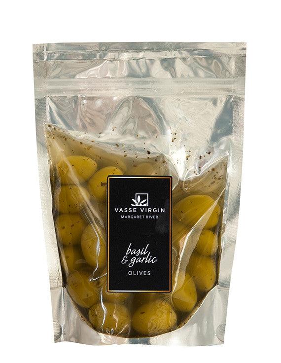 Basil and Garlic Olives 250g