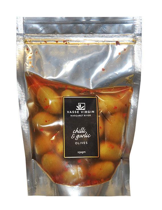 Chilli and Garlic Olives 250g