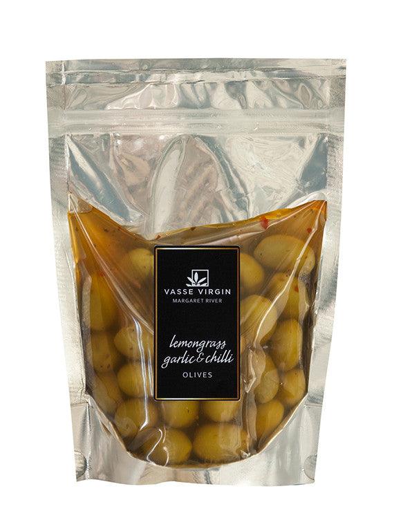 Lemongrass, Chilli and Garlic Olives 250g